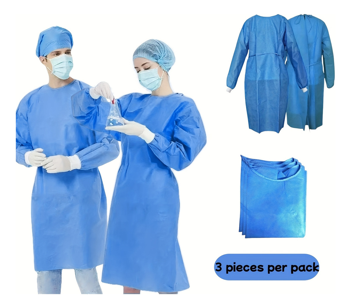Medical Lab Design - 3 шт. одноразовых изоляционных халатов из