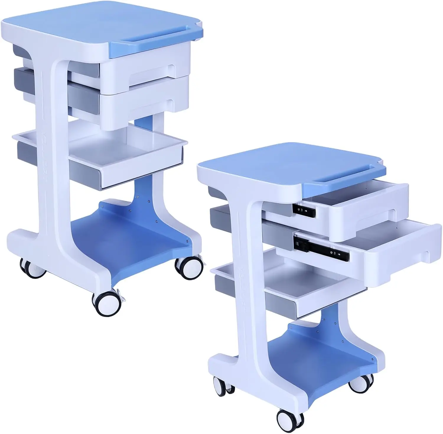 Medical Lab Ultrasound - Трехъярусная медицинская тележка на колесах с