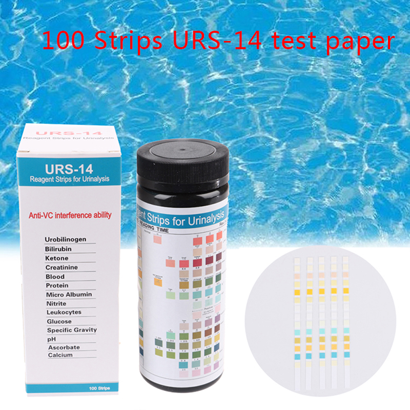 Urinalysis Reagent Strip - URS-14 100 полосок для анализа мочи,