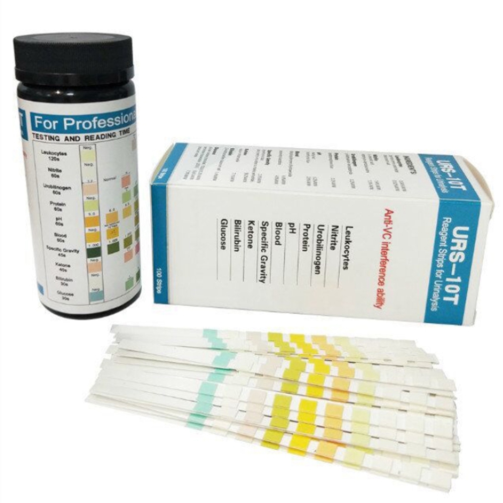 Тест-полоски QWE-100 URS-10T д – обзор и цена Urinalysis Reagent Strip