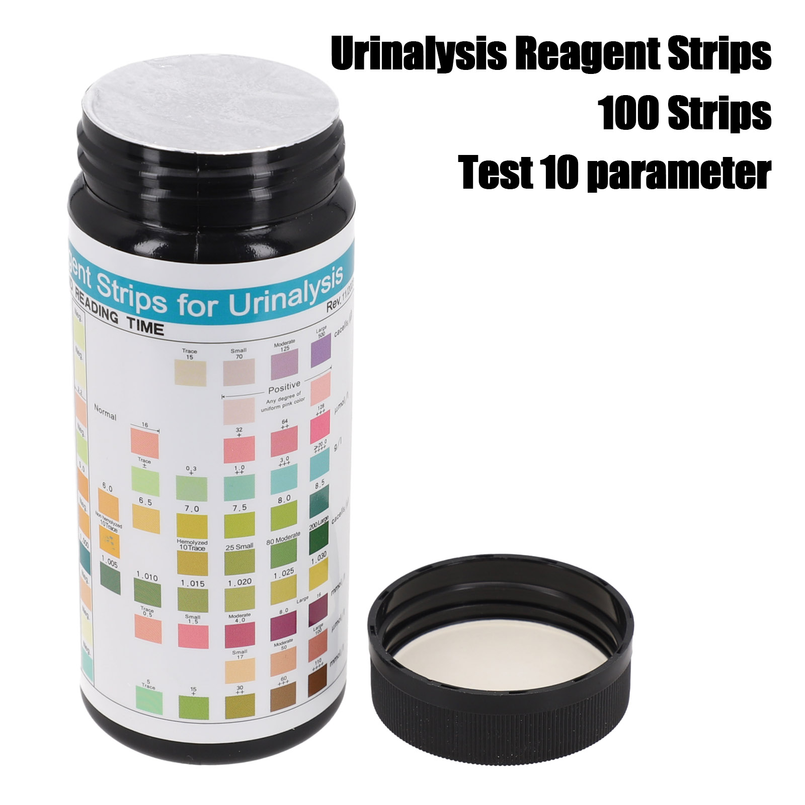 100 полосок URS-10T Реагентные – обзор и цена Urinalysis Reagent Strip