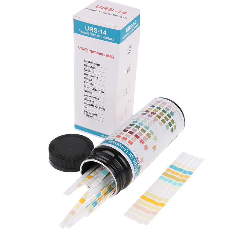 URS-14 100 полосок для анализа – обзор и цена Urinalysis Reagent Strip