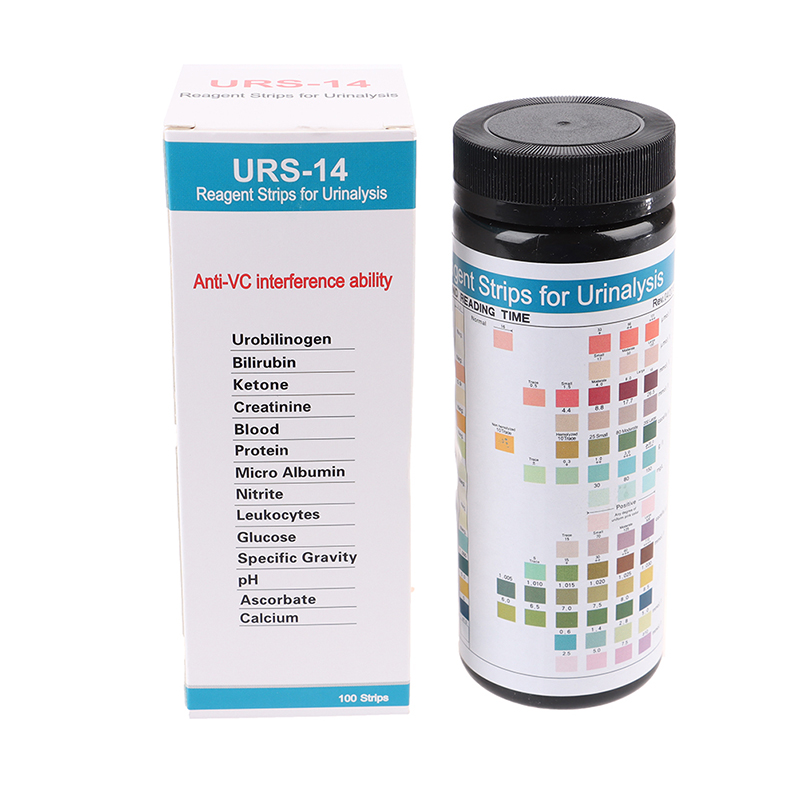 URS-14 100 полосок для анализа – обзор и цена Urinalysis Reagent Strip