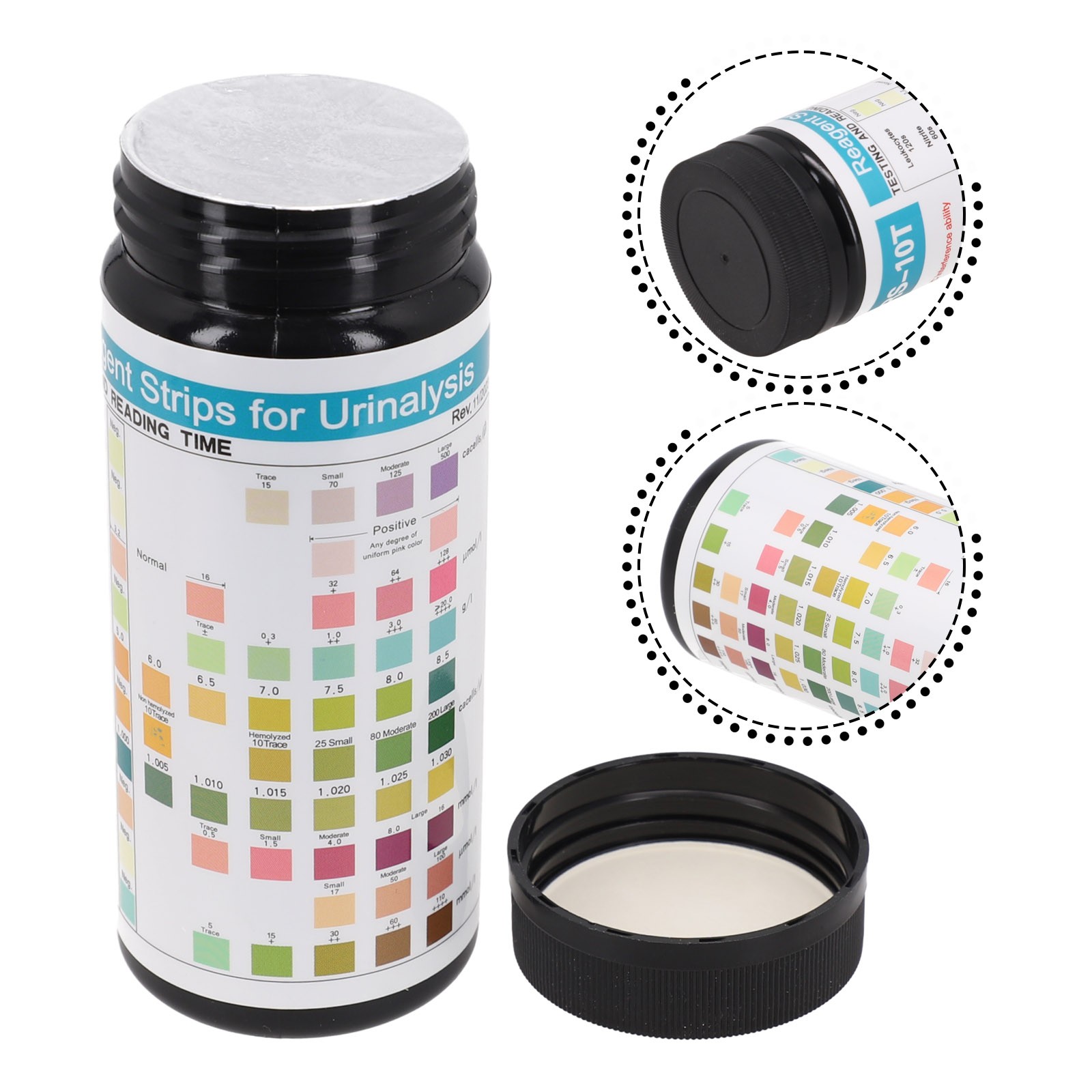 100 полосок URS-10T Реагентные – обзор и цена Urinalysis Reagent Strip